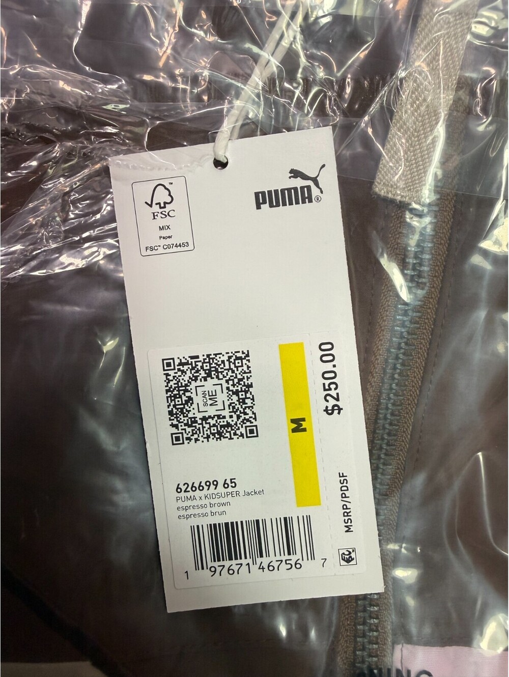 PUMA KidSuper Kid Super Cellerator Suit Jacket & Pants Espresso Brown MEDIUM M - Picture 2 of 9